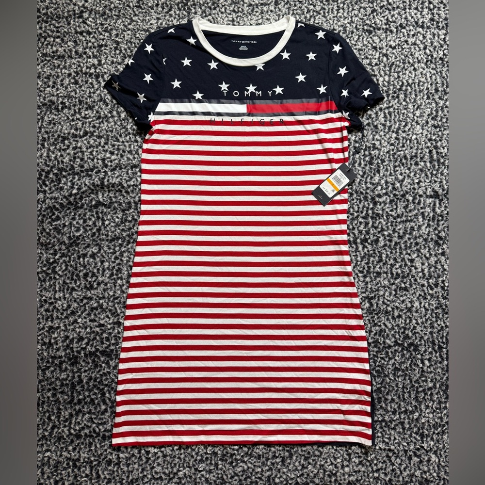 NWT Tommy Hilfiger Women’s Americana Cotton Blend T-Shirt Dress